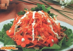 Рецепт: Морковный салат с сельдереем