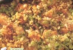 Курица, запеченная с лапшой