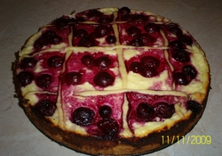 Рецепт: Творожный пирог с вишней