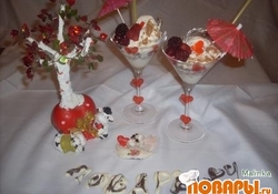 Рецепт: Десерт "Teamo" (в переводе с исп. Я Тебя Люблю)