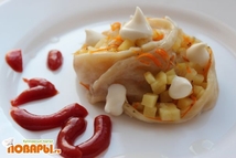 Шаг 6: Подаем ханум. Я соус тушить …