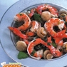 Креветки с грибами и зирой