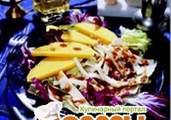 Рецепт: Салат из манго и деревенского сыра