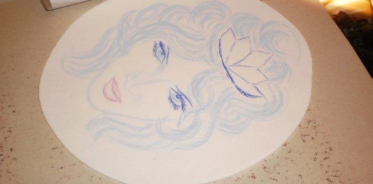 Шаг №1 Торт "Снежная королева в волшебном зеркале" от natasha41