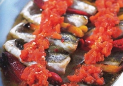 Рецепт: Филе судака со сладким перцем  