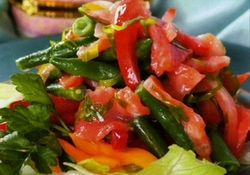 Рецепт: Корейский салат со спаржевой фасолью  